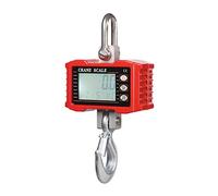 OIFAODAO, Balance avec boîtier en Fonte d'aluminium Balance de Grue numérique portative Affichage LCD rétro-éclairage Suspendue compacte Acier allié précision,Barbecue(Red,1000KG/10kg)