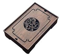 OIFAODAO Boîte de thé Kung Fu, Petit Plateau à thé Kung Fu Stockage d'eau Unique Pratique Peut être connecté Un Drain(37 * 25cm)