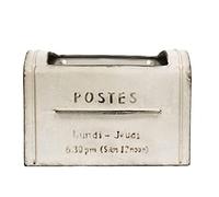 OIFAODAO, Boîtes aux Lettres murales boîte carrée Style rétro montée en métal extérieur sans Couvercle de dépôt décoration ，Boîte aux Lettres