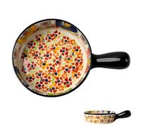 OIFAODAO, Bol de nouilles instantanées en céramique, bol à soupe avec poignée 600 ml, simple peu profond, petit Ramen, micro-ondes et four ，Bol à nouilles en céramique