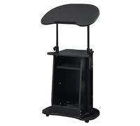 OIFAODAO, Bureau de réception sur Podium for Ordinateur Portable Mobile, Bureau Assis-Debout avec Plateau pivotant, Table pupitre Roulant for conférence, Auditorium, Salle Classe,Plateforme Debout(D)