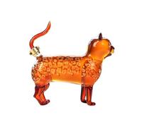 OIFAODAO, Carafe à liqueur animale en verre transparent avec serrure dorée, bouteille de vin vide rechargeable 1000 ml, distributeur d'alcool créatif for Vodka, Scotch, Whisky ，Carafe