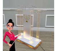 OIFAODAO, Chaires for églises, Podium de Table, Support, Portable, pupitres et podiums avec Roues, for église Salle Classe,Plateforme Debout