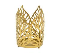 OIFAODAO, Chandelier Style rétro Ancien Design Feuille Creuse bougeoir Maison Bougie Placer adapté for Chambre Salon,Bougeoir(A)