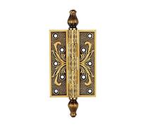 OIFAODAO, Charnière de porte à charnière latérale sculptée de Style européen, charnière de porte à roulement silencieux, adaptée aux portes en bois,Charnières de porte de style européen(Gold)