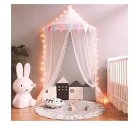 OIFAODAO, Ciel de lit, moustiquaire en Dentelle avec Rideau Gaze, Pendentif Unique, Tente Jeu, literie for Enfants Jouant à Lire des, garçons et Filles, décoration Chambre,Auvent