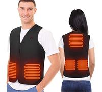 OIFAODAO, Gilet Chauffant Intelligent en Coton, 5 Zones, Gilet électrique USB, Veste Chaude Thermique d'extérieur for l'hiver,Réchauffer Le Gilet(L)
