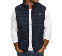 OIFAODAO, Gilets électriques de Chauffage USB Veste Chaude sans Manches Chauffage Classique Manteaux intelligents Ski d'hiver Randonnée Camping Anti-Froid,Bleu,L,Réchauffer Le Gilet(Blue,3XL)