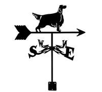 OIFAODAO, Girouette à Vent en Acier Inoxydable, scène de Ferme rétro Durable, Piquet Jardin, Outils Mesure Professionnels,Girouette(Dog)