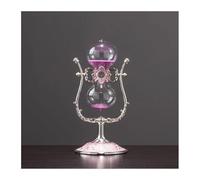 OIFAODAO, GlassDecoration ， Assistant de Gestion du Temps Sablier en métal Vintage 15 Minutes / 30 60 Grande Horloge Sable Antique rotative à 360 °,Sablier(Roze,15 Minutes)