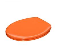 OIFAODAO, Housse de siège toilette Type O, avec rembourrage, couvercle en résine urée-formaldéhyde,Siège de toilettes(Oranje)
