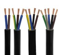 OIFAODAO Le Fil électrique, Câble électrique en cuivre, 100 mètres, 2/3/4/5 conducteurs, 9-18 AWG, Gaine Souple PVC(13AWG 2.5MM,2 Cores)