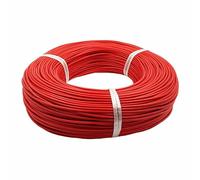 OIFAODAO Le Fil électrique, Câble en Silicone Rouge Ultra Souple, 1 à 20 m, Haute température, Flexible, cuivre étamé, 28 6 AWG, Fil, ROHS(20 AWG,20M)