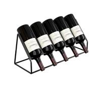 OIFAODAO Le vin, Conception inclinée, Solide et, Simple élégante(Black)