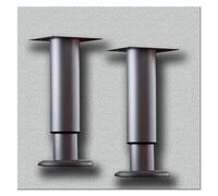 OIFAODAO l'eau soutient Les Jambes, Lot de 2 Pieds Support réglables for Meuble lavabo, canapé, Supports sous Plan sans perçage(Grijs,H 18 30cm(7" 11.8"))