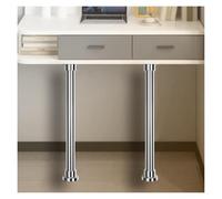 OIFAODAO l'eau soutient Les Jambes, Lot de 2 Supports lavabo sous Plan sans perçage, Pieds Support en Acier Inoxydable, for Meuble, Table, Rideau(Height 49 80cm)