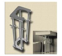 OIFAODAO l'eau soutient Les Jambes, Pieds de Support d'évier Robustes Supports lavabo Salle Bain en Acier Inoxydable(Height 36 46cm(14" 18"))