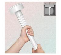 OIFAODAO l'eau soutient Les Jambes, Pieds d'évier sous Plan réglables, Poteau de Support télescopique en Acier Inoxydable, Supports à Main Libre, cric(Wit,Height 50 80cm)