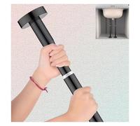 OIFAODAO l'eau soutient Les Jambes, Pieds d'évier sous Plan réglables, Poteau de Support télescopique en Acier Inoxydable, Supports à Main Libre, cric(Black,2*Height 35 50cm)