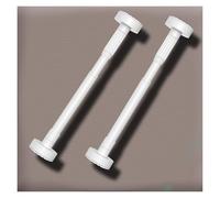 OIFAODAO l'eau soutient Les Jambes, Poteaux de Support d'évier réglables for Pieds Meuble, Tringle à Rideau, lavabo sous Plan, sans perçage(Wit,2*H 110 190cm/43 75")