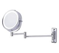 OIFAODAO Miroir de Maquillage, Miroir de vanité télescopique Pliable Mural Double Face à LED 6