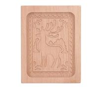 OIFAODAO, Moules à biscuits en bois, moule sculptés, coupe-biscuits de cuisine, pain d'épice, presse, gaufrage forme d'élan,Emporte-pièces