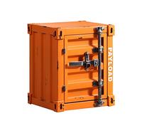 OIFAODAO, Petite Table Basse Créative Rétro Style Industriel Casier Chambre De Chevet en Métal Fer Classeurs Peut Installer Serrure 48 CM, Orange Jaune ，Armoires de Rangement