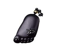 OIFAODAO, Pierre d'obsidienne noire naturelle sculptée, pied de bouddha, araignée, pendentif porte-bonheur, bénédiction du bonheur, collier à la mode, bijoux,Collier en obsidienne