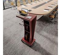 OIFAODAO, Podium de pupitre Mobile, Podium d'église roulante, chaire for réception d'événements Bureau, conférence Scolaire,Plateforme Debout(Brown)