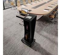 OIFAODAO, Podium de pupitre Mobile, Podium d'église roulante, chaire for réception d'événements Bureau, conférence Scolaire,Plateforme Debout(Black)