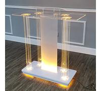 OIFAODAO, Podium en Acrylique avec roulettes, Podium de Parole, Support Transparent Portable for église, Restaurants, Mariages, Bureau et salles Classe,Plateforme Debout