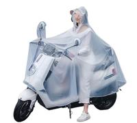 OIFAODAO, Poncho Transparent PVC Veste Capes Adulte Cyclisme Moto vélo Mobile Scooter Couverture avec Abat-Jour ，Imperméable pour Scooter(Frosted White,4XL)