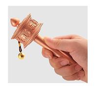 OIFAODAO, Roue de prière à Main Bouddhiste Poignée en Bois Écritures Bouddha qualité supérieure for la détente, méditation,Moulin à prières(M)