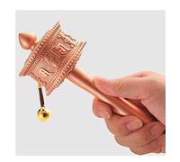 OIFAODAO, Roue de prière à Main Bouddhiste Poignée en Bois Écritures Bouddha qualité supérieure for la détente, méditation,Moulin à prières(S)