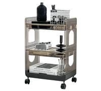 OIFAODAO Rouler Le Chariot, Chariot coulable 3 Niveaux Bain Cuisine espaces étroits(/Beige)