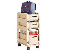 OIFAODAO Rouler Le Chariot, Chariot Roues espaces étroits Cuisine Bain buanderie(Beige,3 Tier A)