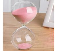 OIFAODAO Sablier, Minuterie de 45/60 Minutes, sablier Portable, Grand Format, Transparent, décoration Bureau, Cadeau Noël ou d'anniversaire(Roze,45 Minutes(14.5 * 7.5cm))