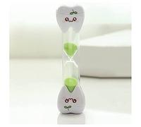 OIFAODAO Sablier, Minuterie de Brosse à Dents en Forme sablier, 3/5 Minutes, Multicolore, avec Smiley(Red)