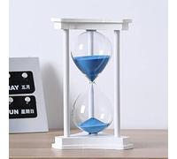 OIFAODAO Sablier, Sablier décoratif, 15/30/60 Minutes, Cadre en Bois(White Frame Blue Sand,30 Minutes)