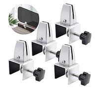 OIFAODAO, Support de cloison, 4 pièces Clip fixation en verre séparation alliage d'aluminium Perforation libre C Type clip d'écran réglable bureau,Support de cloison