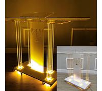 OIFAODAO, Support de Podium, pupitres et podiums Transparents avec Large Surface Lecture, pupitre d'église sur roulettes, Púlpitos Para Iglesias,Plateforme Debout