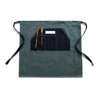 OIFAODAO Tabliers de travail, Tablier de taille réglable avec poches, tablier cuisine for chef, serveuse, serveur, peinture et art(Green With Black Poc)