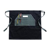 OIFAODAO Tabliers de travail, Tablier de taille réglable avec poches, tablier cuisine for chef, serveuse, serveur, peinture et art(Black With Green Poc)