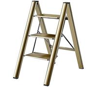 OIFAODAO Tabouret en Bois， Échelles, échelle Pliante épaissie en Alliage d'aluminium à Chevrons ménage Multi-Fonction Trois étapes Po(C)