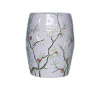 OIFAODAO Tabouret Tambour en céramique， Tabouret de Tambour en céramique Fleur et d'oiseau Pays, Nouveau Tabouret Rond Style Chinois, créatif for l'habillage Le Changement Chaussures(Purple)