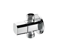 OIFAODAO Ventilateur d'angle, Vanne Triangulaire 1 entrée 2 Sorties d'angle en Laiton Vannes de Remplissage Toilettes Salle Bain d'arrêt d'eau d'entrée et Sortie Murale (Type D)(Type D)