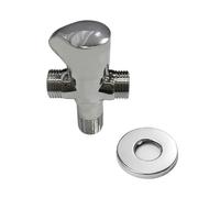 OIFAODAO Ventilateur d'angle, Vanne Triangulaire 1 entrée 2 Sorties d'angle en Laiton Vannes de Remplissage Toilettes Salle Bain d'arrêt d'eau d'entrée et Sortie Murale (Type D)(Type C)