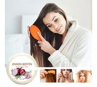 Oignon Shampooing Savon 60g, Onion Biotin Shampoo Bar, Mousse Douce Contrôle Frisottis Conditionneur Purifiant Nourrissant Pour Pousse Cheveux,Hydratant Adultes Hommes Femmes Adolescents