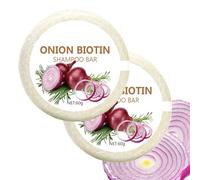Oignons Biotine, 60gx2 Shampoing Onion Biotin, Nourrissants Purifiants Oignon Biotine Shampooing Savon Pour Pousse Cheveux, Hydratant Oignons Shampooings Romarins Cheveux Savons Barres