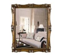 OIGUMR Miroir Mural carré Style Vintage avec Cadre doré 41,9 x 34,3 cm
